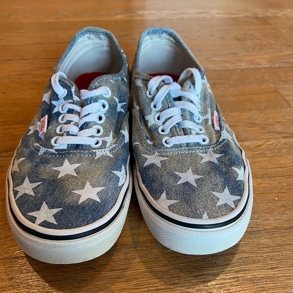 Blue Denim White Star Vans